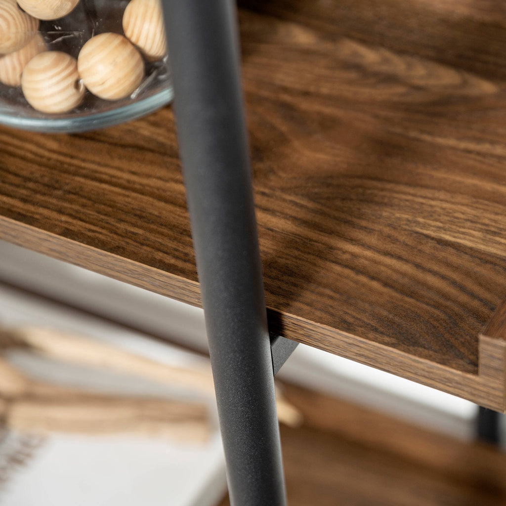 5 Tray Shelf Dark Walnut Bookshelf T7390