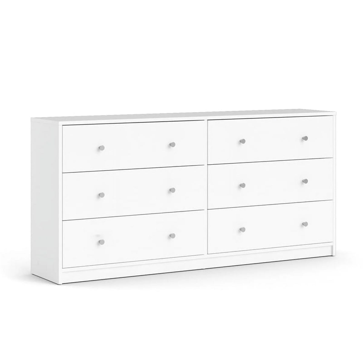 White 2 Piece Wood Dresser and Nightstand Set O997