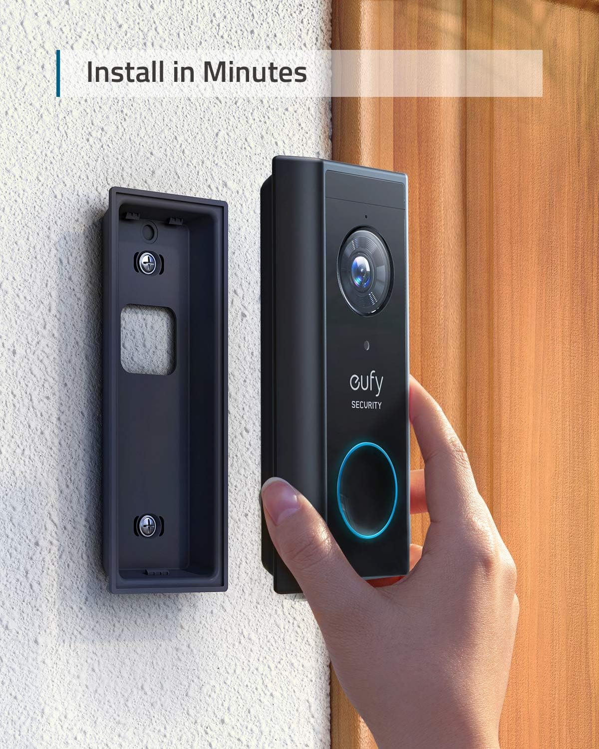 Wireless Add-on Video Doorbell with 2K Resolution and 2-Way Audio J9003