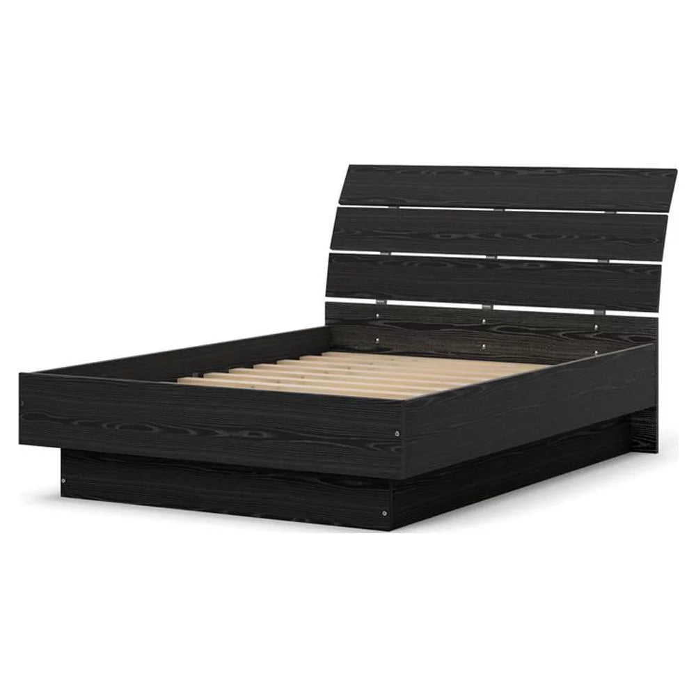 Black Woodgrain Full Bed with Slats G347803
