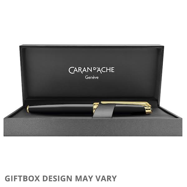 Ebony Black Gold Plated Ballpoint Pen L3505