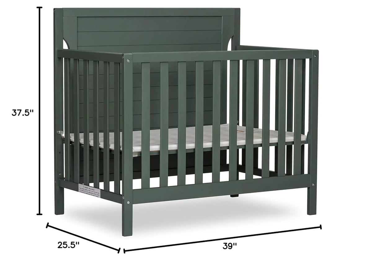 4 in 1 Convertible Mini Portable Crib with 3 Mattress Height Settings M4419