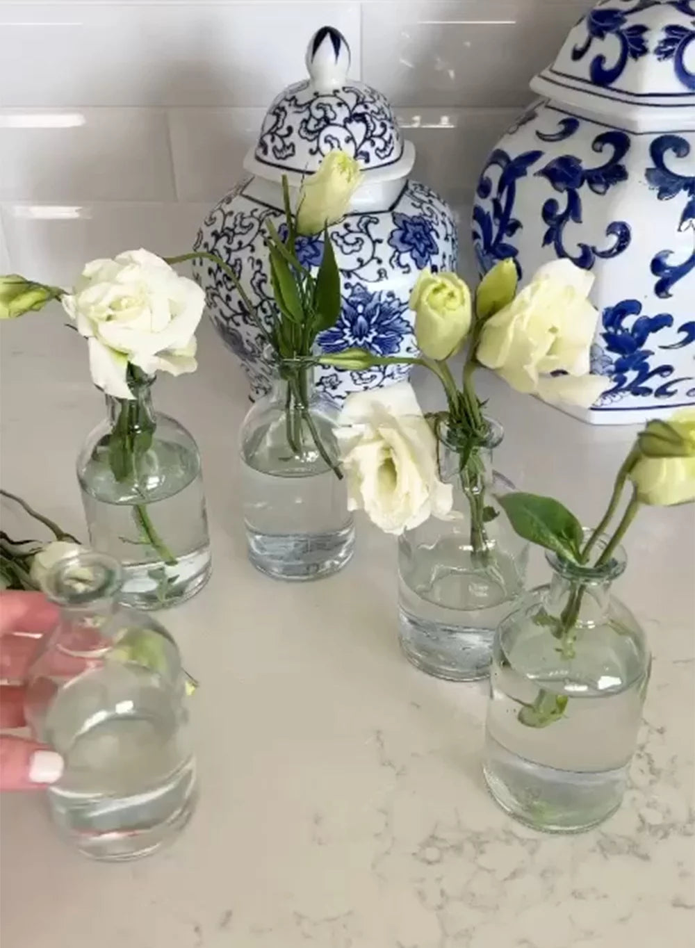 Set of 48 Clear Bud Vases O558
