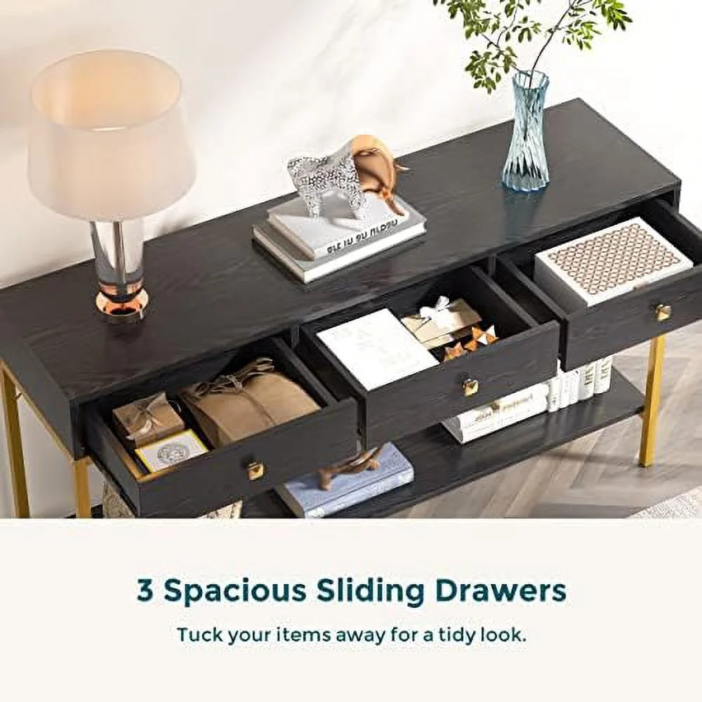 Console Table with Drawers and Shelves B3650