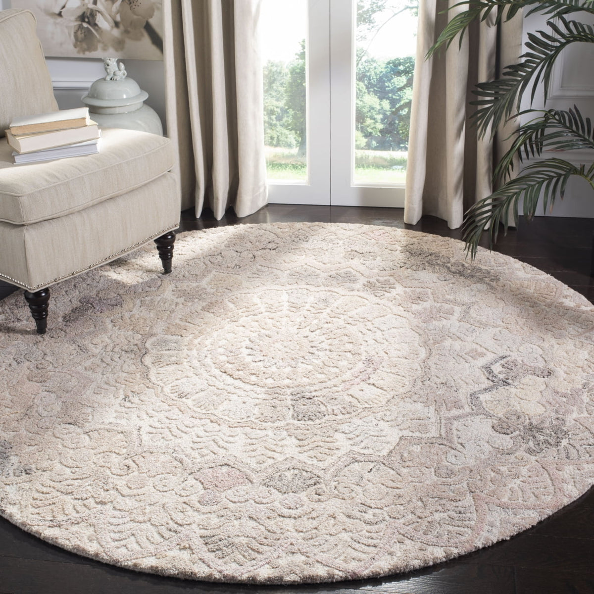 Handmade Beige Ivory Rug Y9845