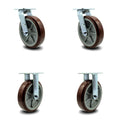 Heavy Duty Swivel Caster, Non-Marking Polyurethane Wheel, 8 Size Pack of 2 V792