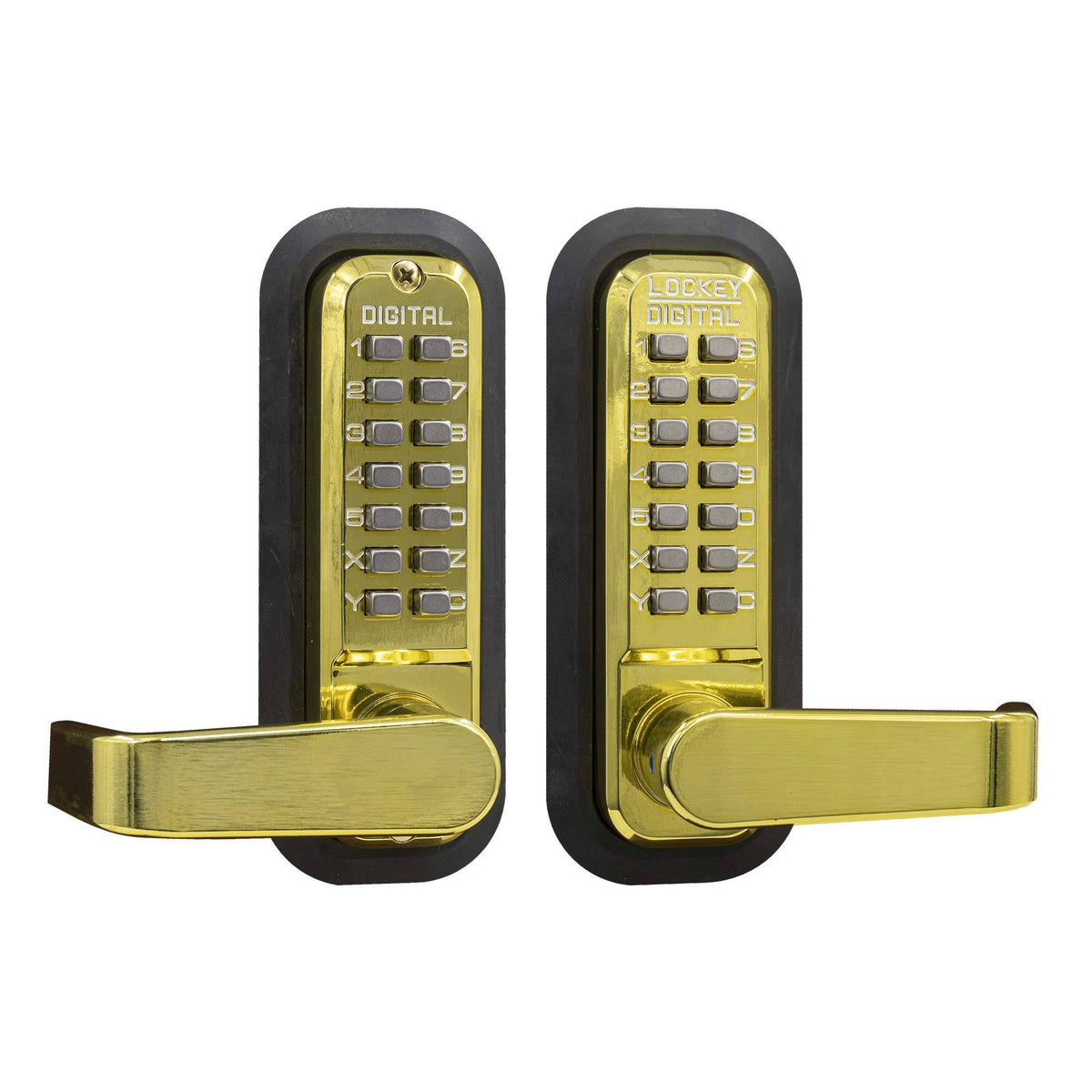 Passage Door Lever with Double Combination Mechanical Keyless Lock U10475