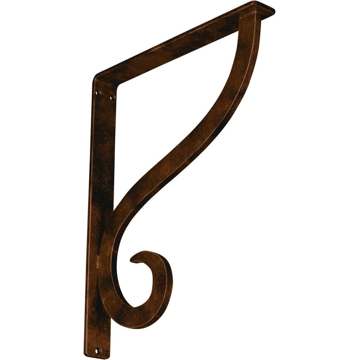 Wrought Iron Bracket Antiqued Bronze J880