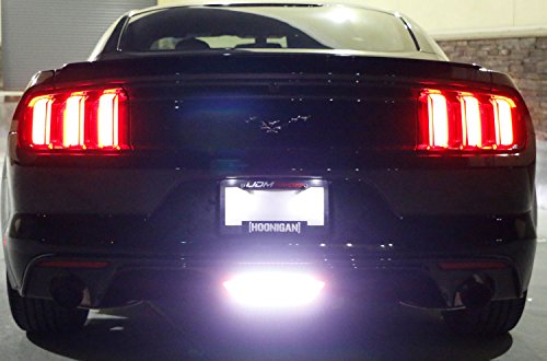 Clear Lens LED Rear Fog Light Kit with Red Tail Brake Lamp & White Backup Reverse Lamp X827