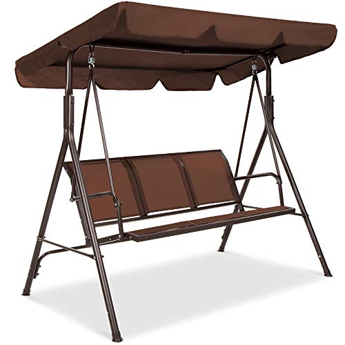 2-Seater Outdoor Adjustable Canopy Swing Glider E237