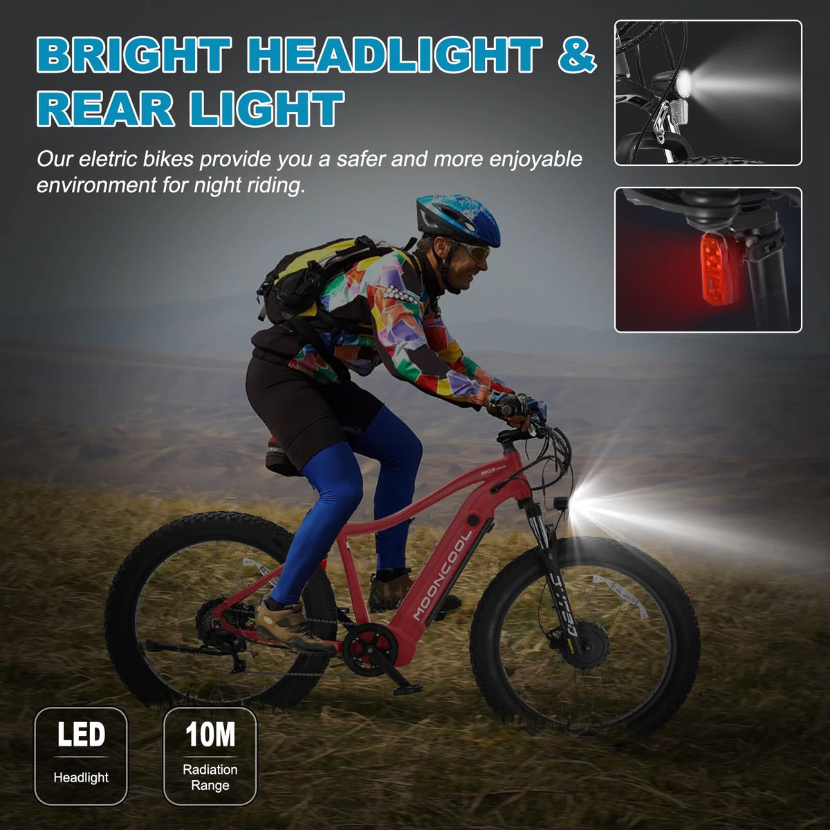 48V 1000W Dual Motors 26 x 4 Fat Tire 7-Speed Electric Mountain Bike N62533