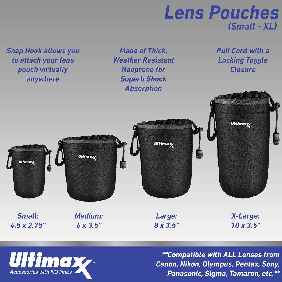 18pc Lens Bundle with Water-Resistant Lens Pouch B4304
