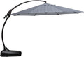 11 FT Curvy Aluminum Offset Umbrella with Base W50004