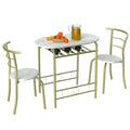 3-Piece Dining Table Set with Wine Rack Y14492