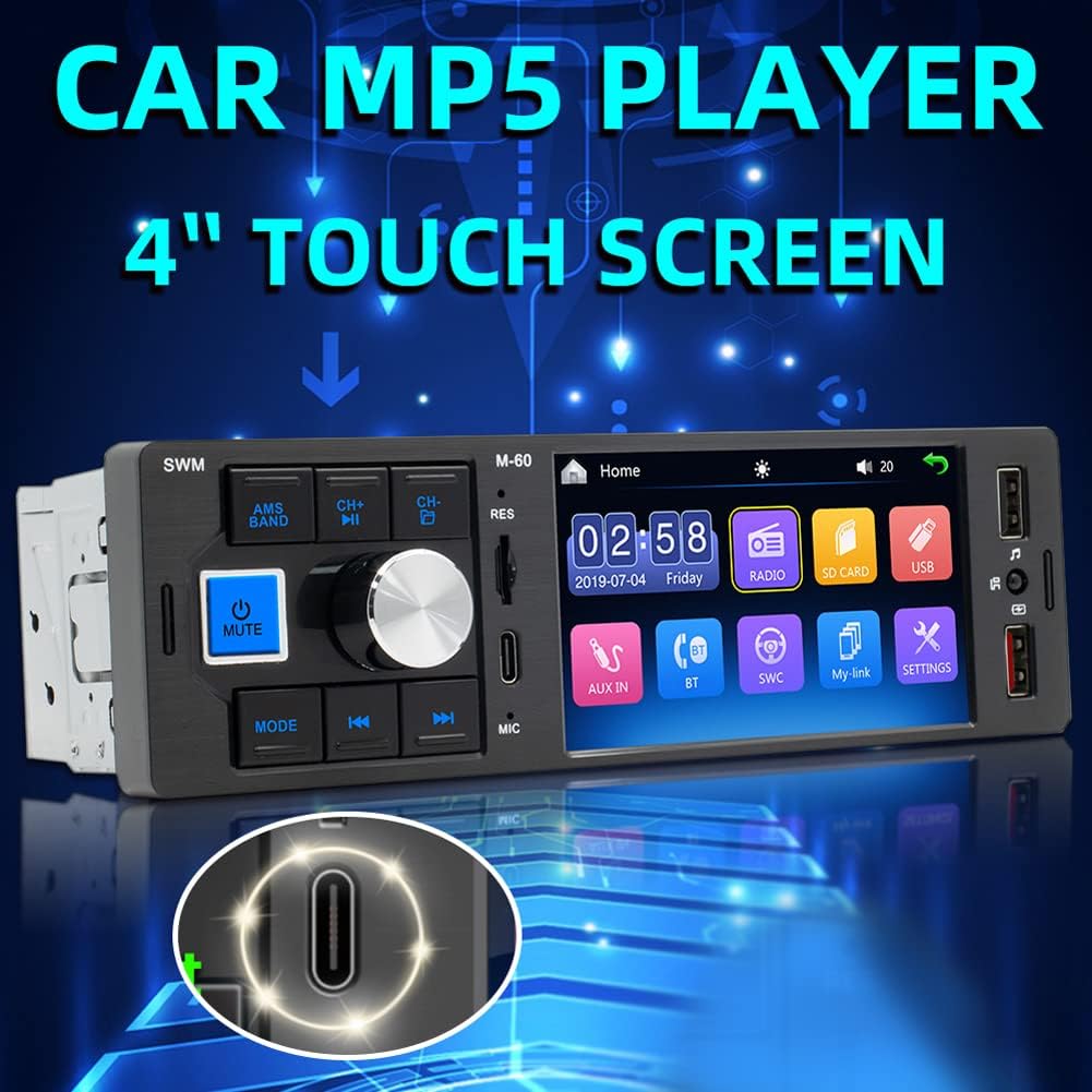 4 Inch Touchscreen Car FM Radio MP5 Player with USB AUX BT Y152
