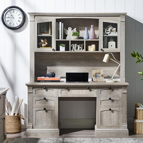 60" White Wood Executive Desk with Drawers G76069