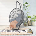 Oversized Dark Gray Cocoon-Shaped Hammock Chair with Stand C770418