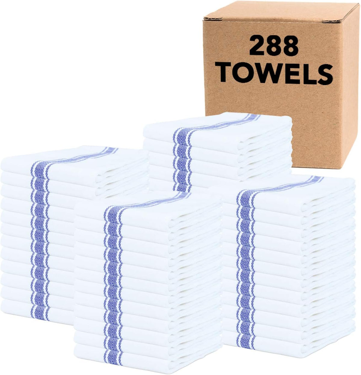 Blue Stripe 100 Percent Cotton Kitchen Towels M788239