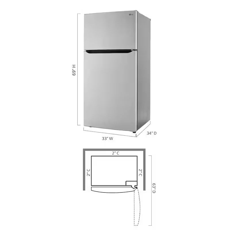 24 cu. ft. Top Mount Freezer Refrigerator Stainless Steel X295310