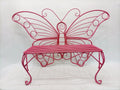 Pink Metal Butterfly Bench Q914