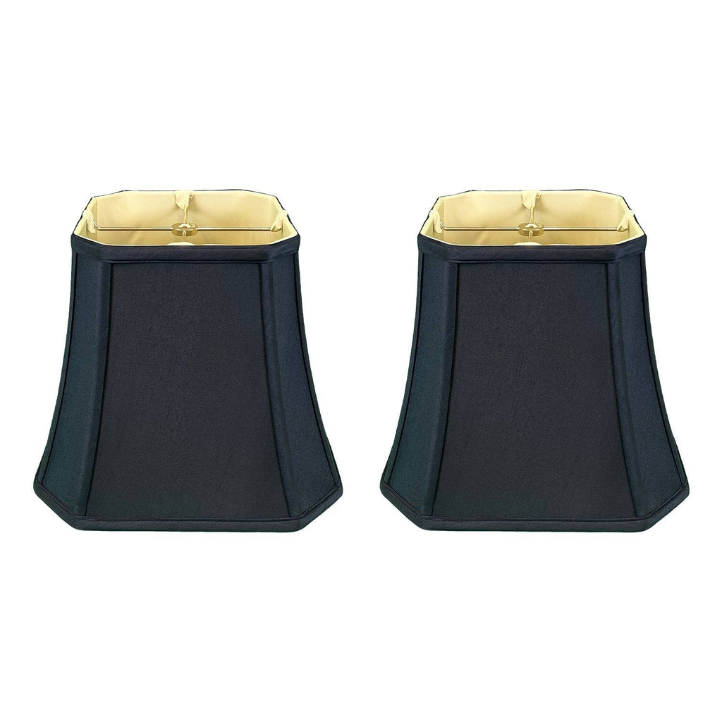 Black Square Cut Corner Bell Lamp Shade, Set of 2 K314437