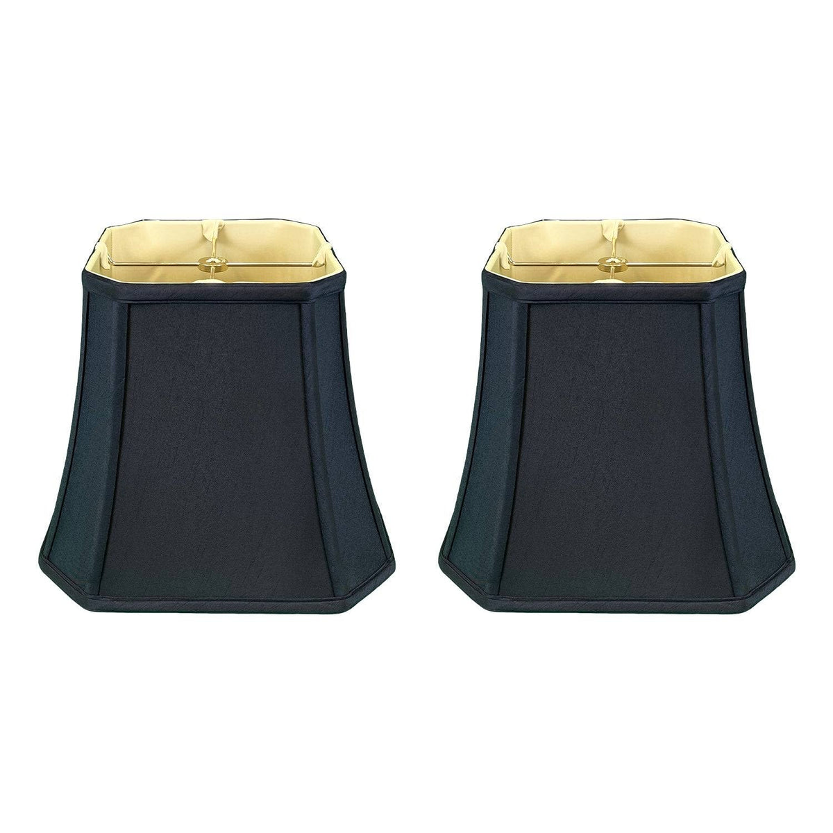 Black Square Cut Corner Bell Lamp Shade, Set of 2 K314437