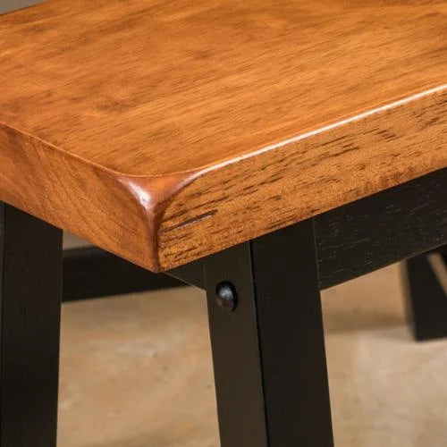 Saddle Wood Counter Dining Bench Set of 2 Z316301