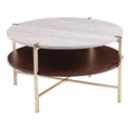 Round Faux Marble Top Cocktail Table U65464