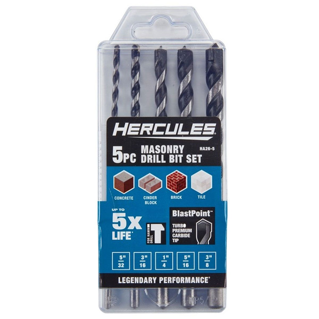 5-Piece Masonry Drill Bit Set F138