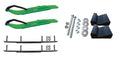 Green XT Snowmobile Skis with 8" Round Bars Complete Kit C242
