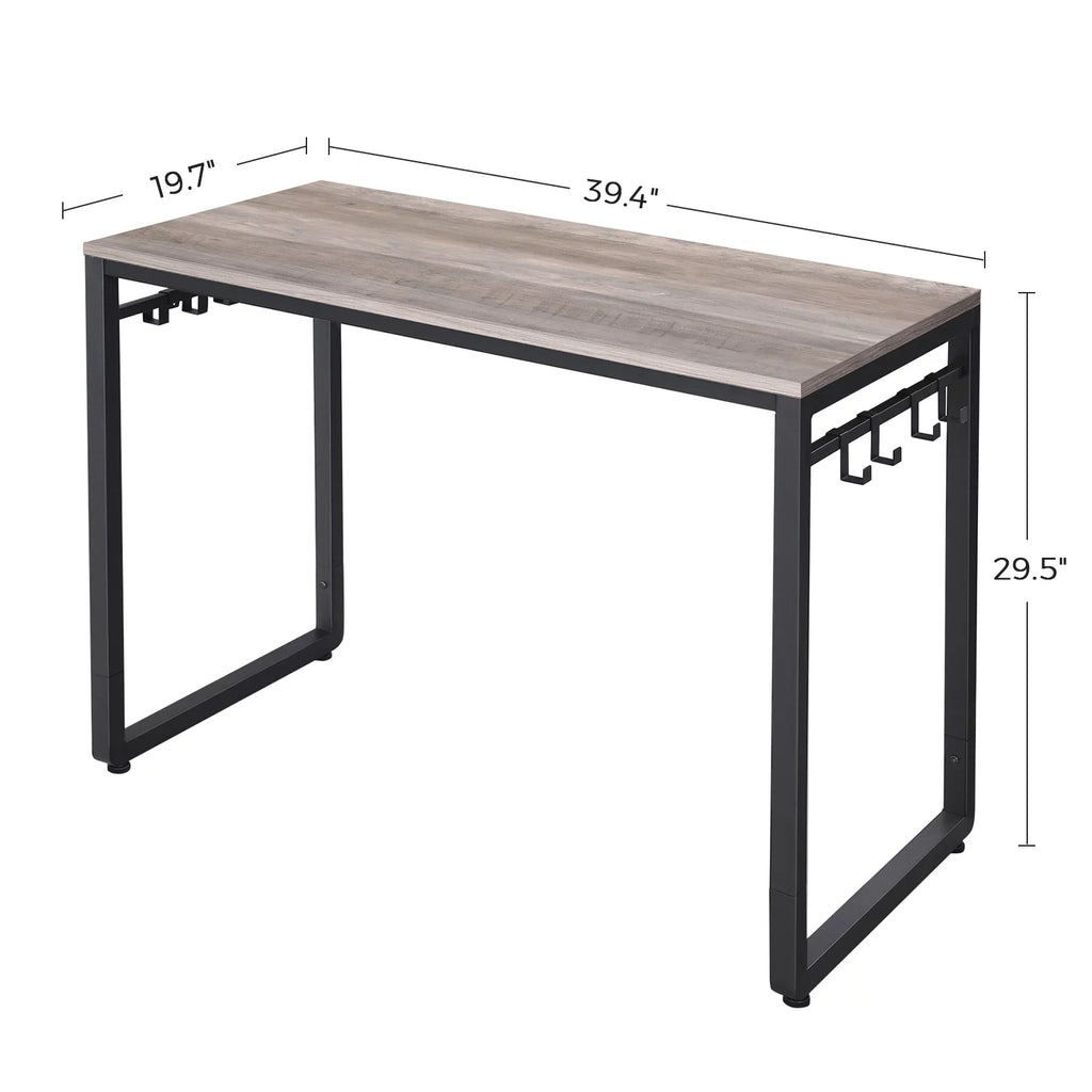 Computer Desk with 8 Hooks, 39.4" L790087