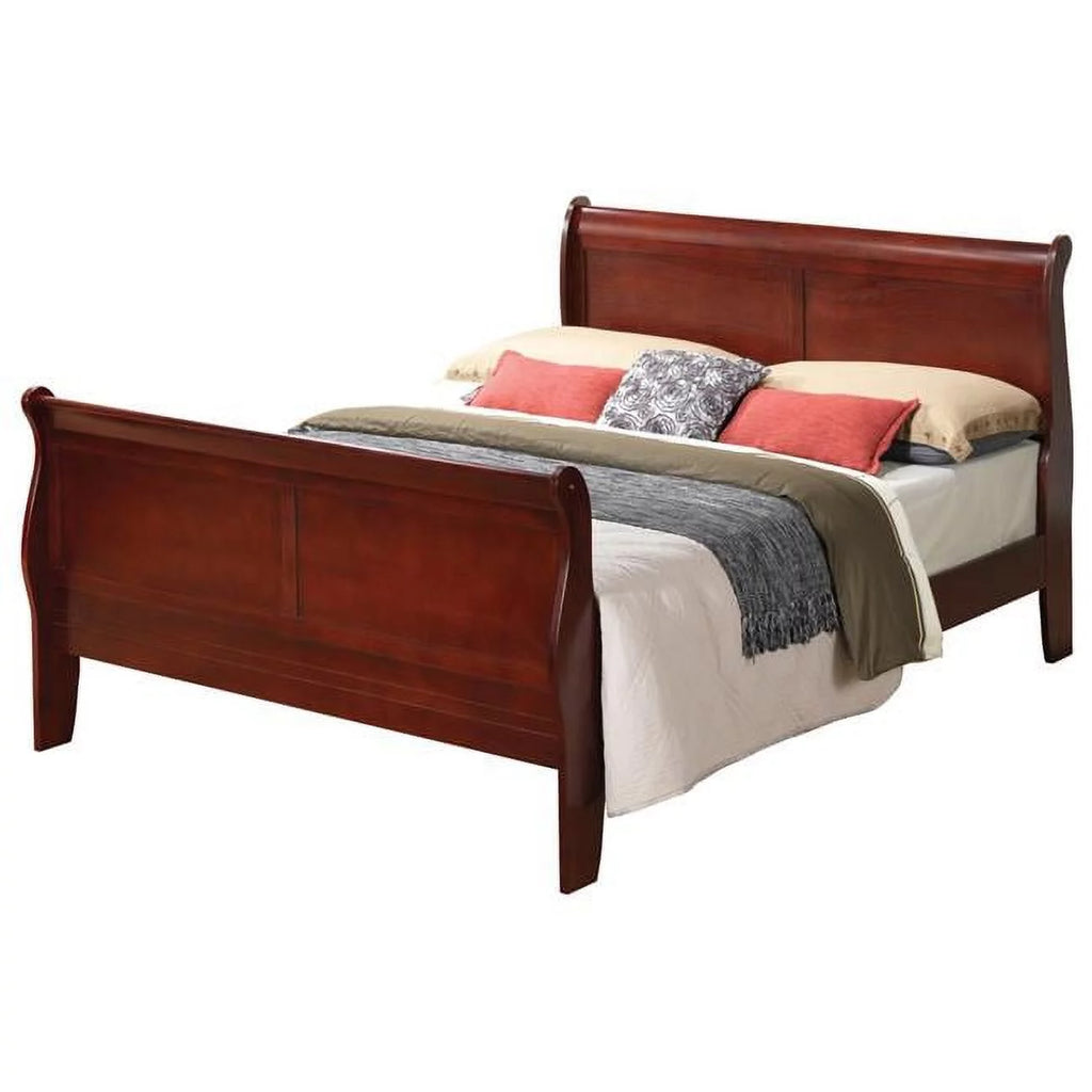 Cherry Full Size Sleigh Bed F691