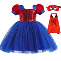 Girls Spiderman Cosplay Dress with Eyemask R6868