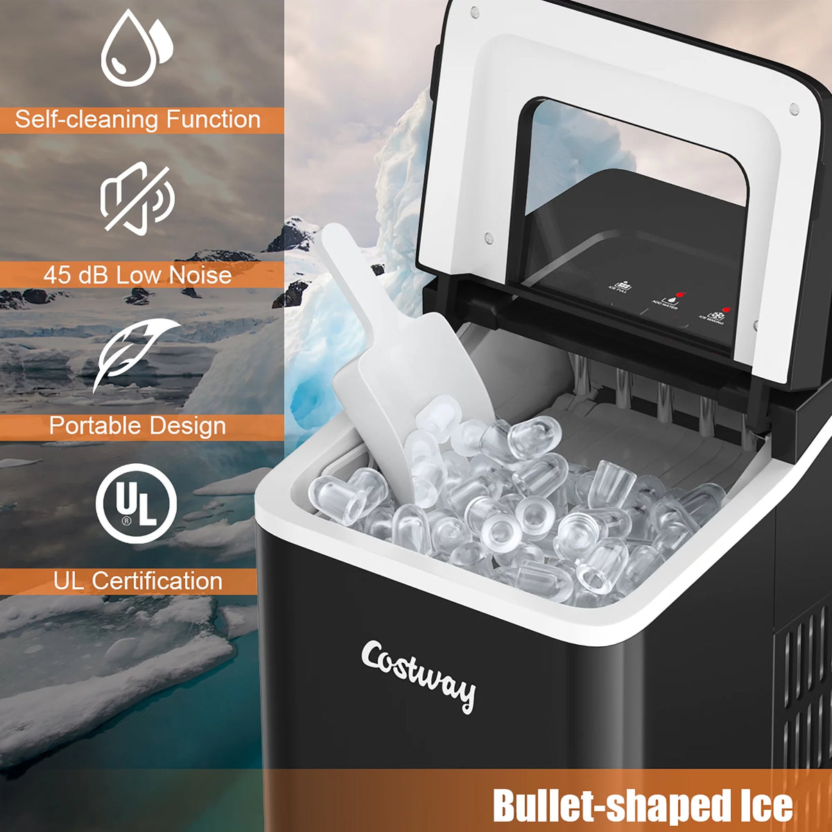 Portable Countertop Ice Maker with Scoop K709
