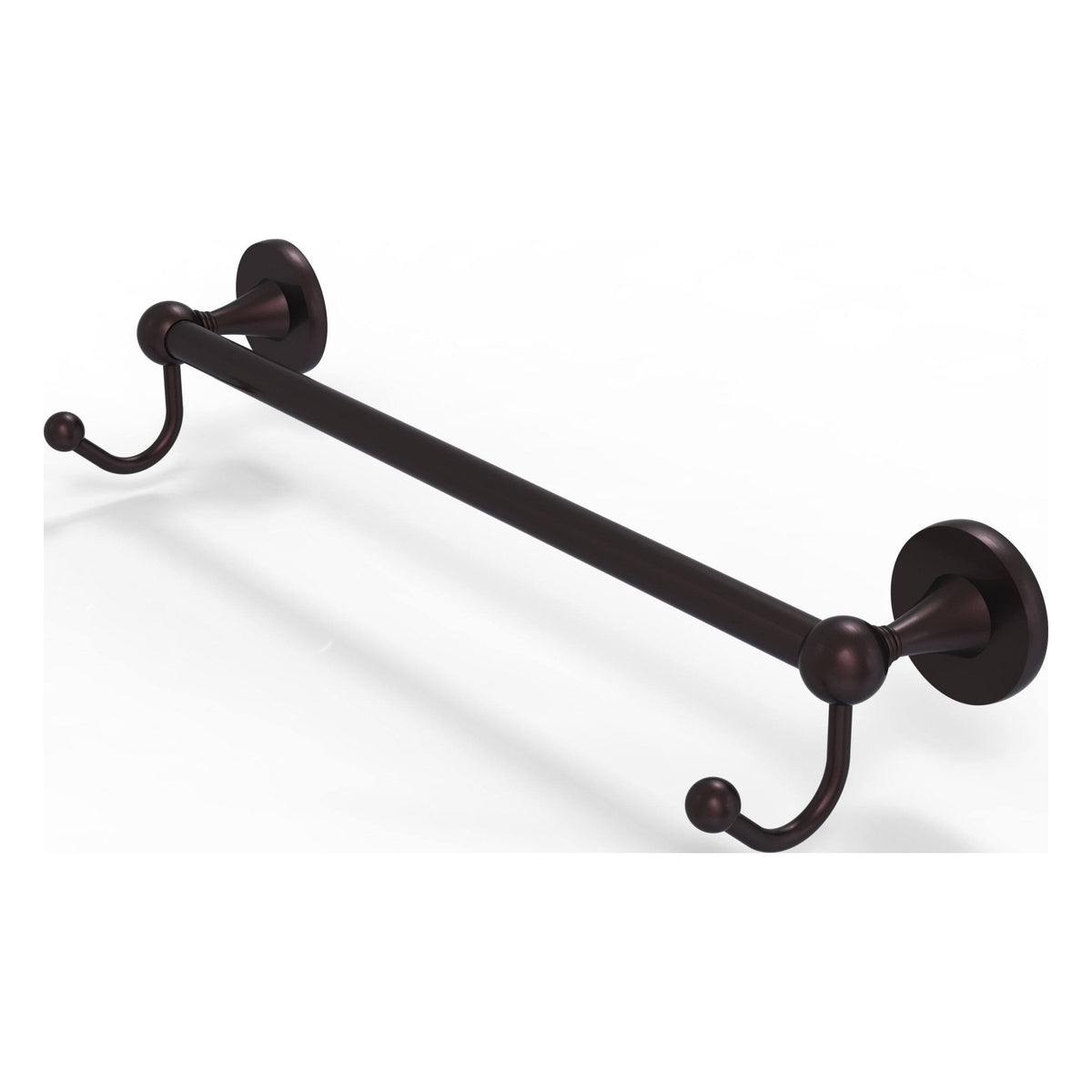 Antique Bronze Towel Bar with Integrated Hooks G90562