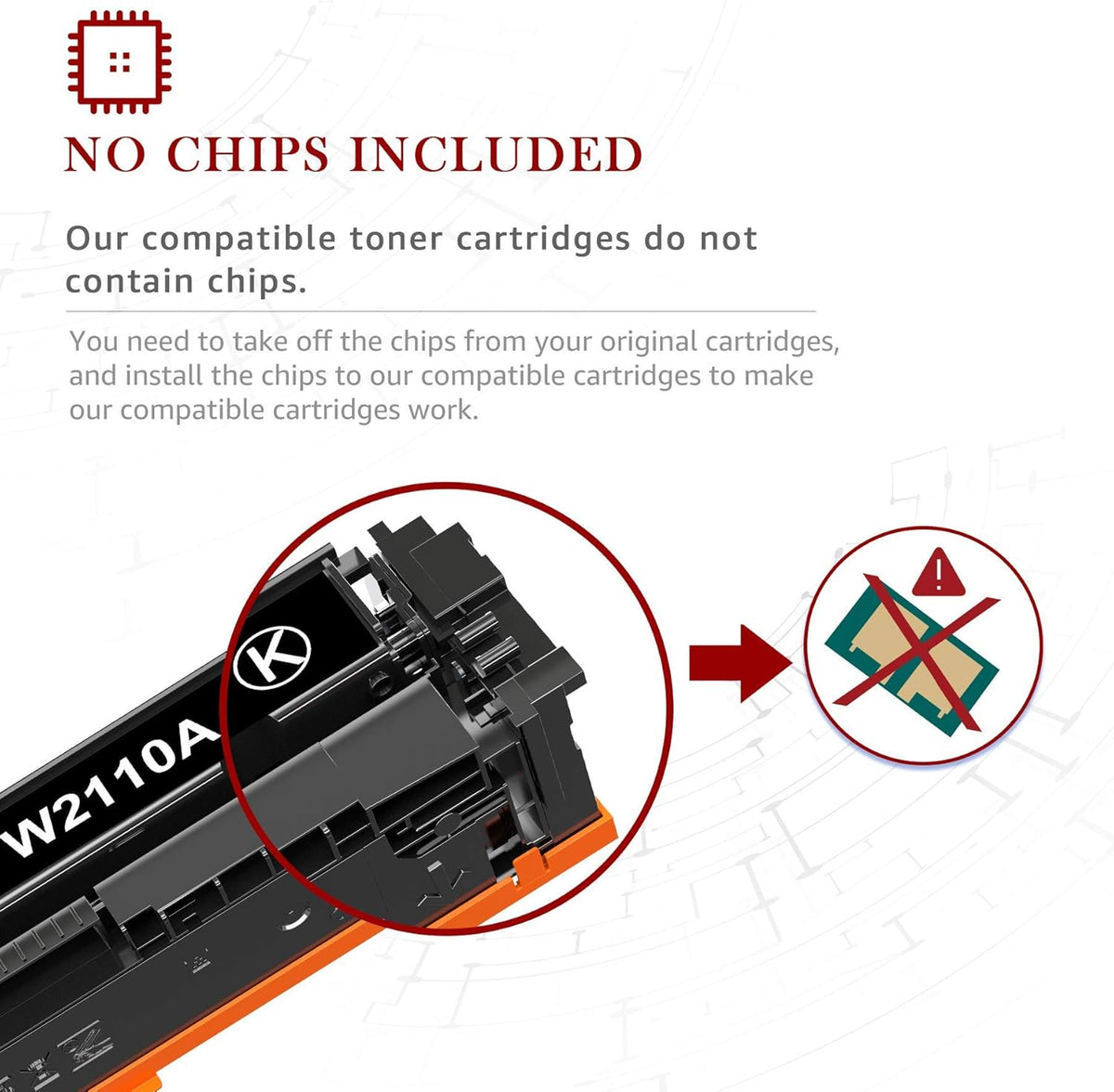 Compatible Toner Cartridge 4-Pack for HP 206A 206X W2110A W2110X V703