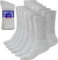 Loose Fit Non-Binding Cotton Crew Socks 6 Pairs W7512