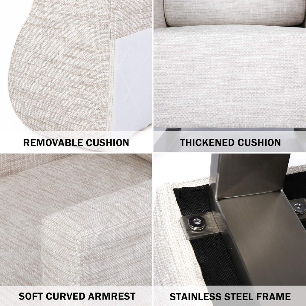 White PU Leather Club Sofa Set Of 2 R9605