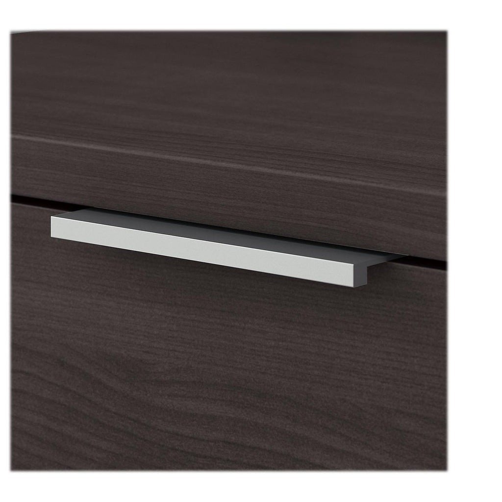 72w Desk with Drawers and Small Storage Cabinet, Storm Gray U97481