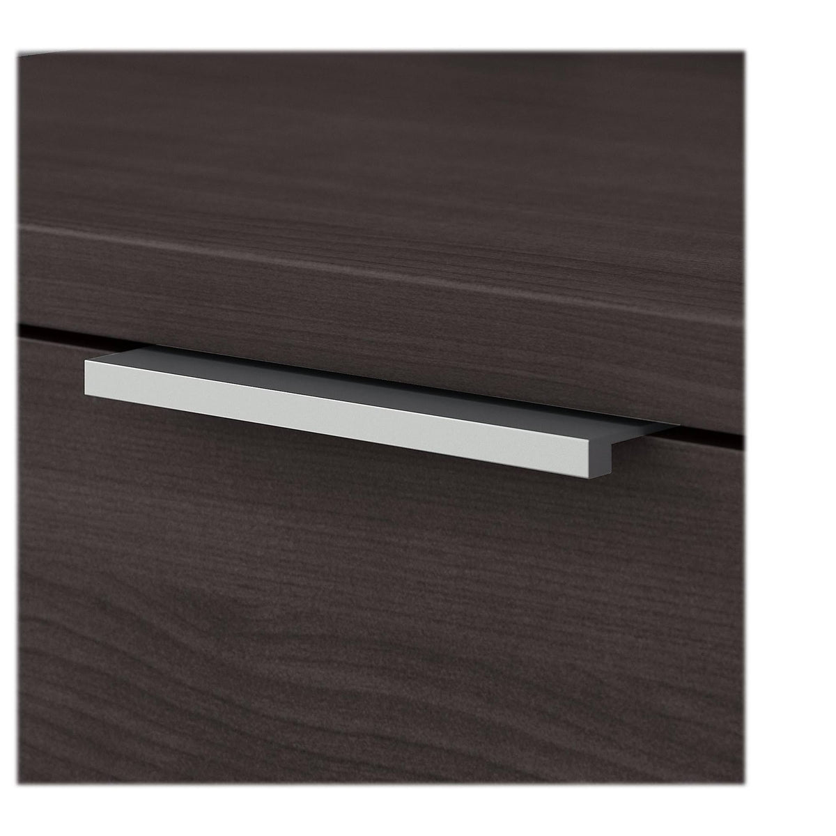 72w Desk with Drawers and Small Storage Cabinet, Storm Gray U97481