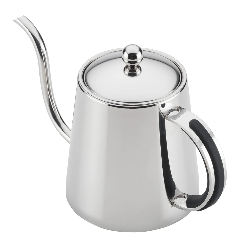 Stainless Steel Pour Over Teapot with Black Handle, 23-Ounce O737870