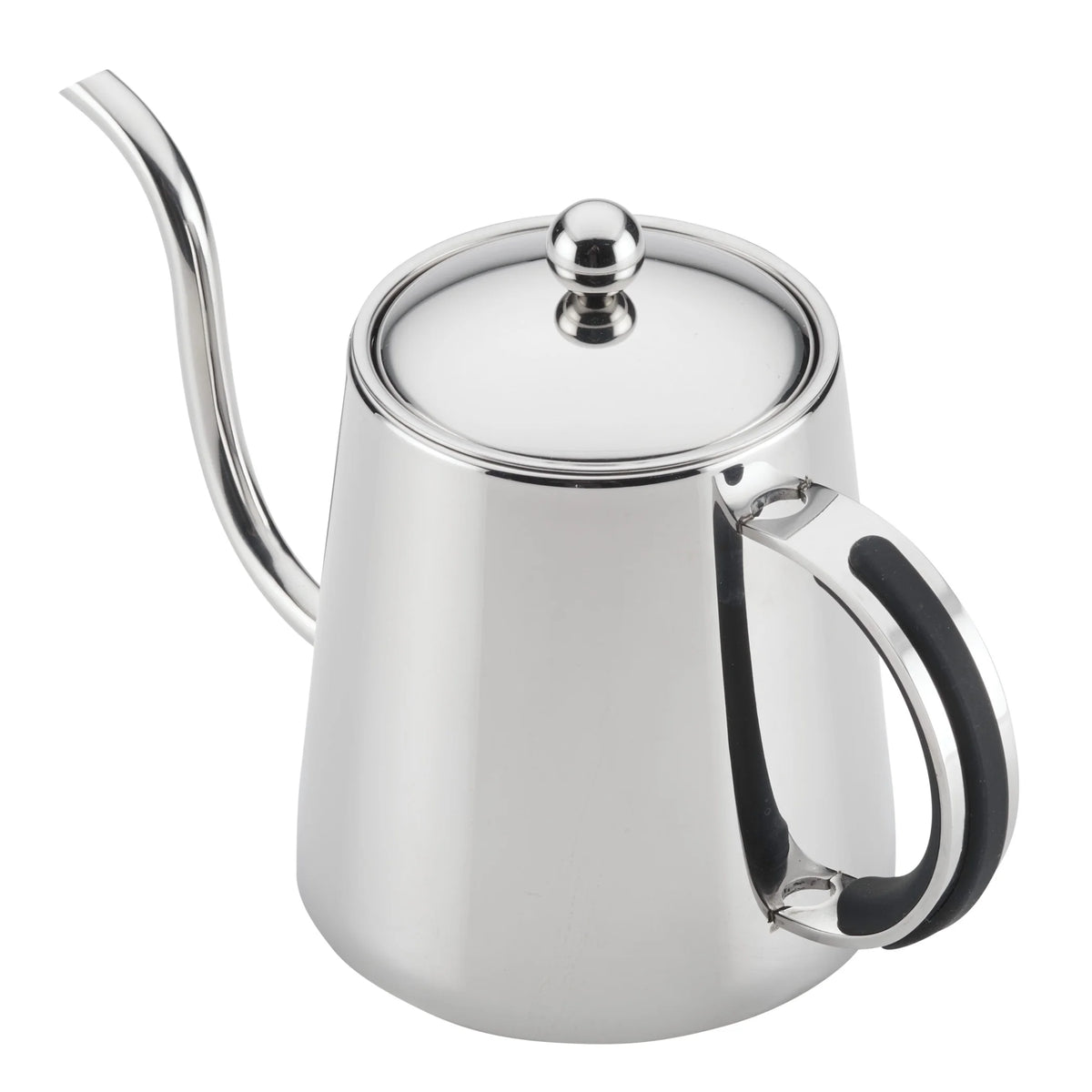Stainless Steel Pour Over Teapot with Black Handle, 23-Ounce O737870