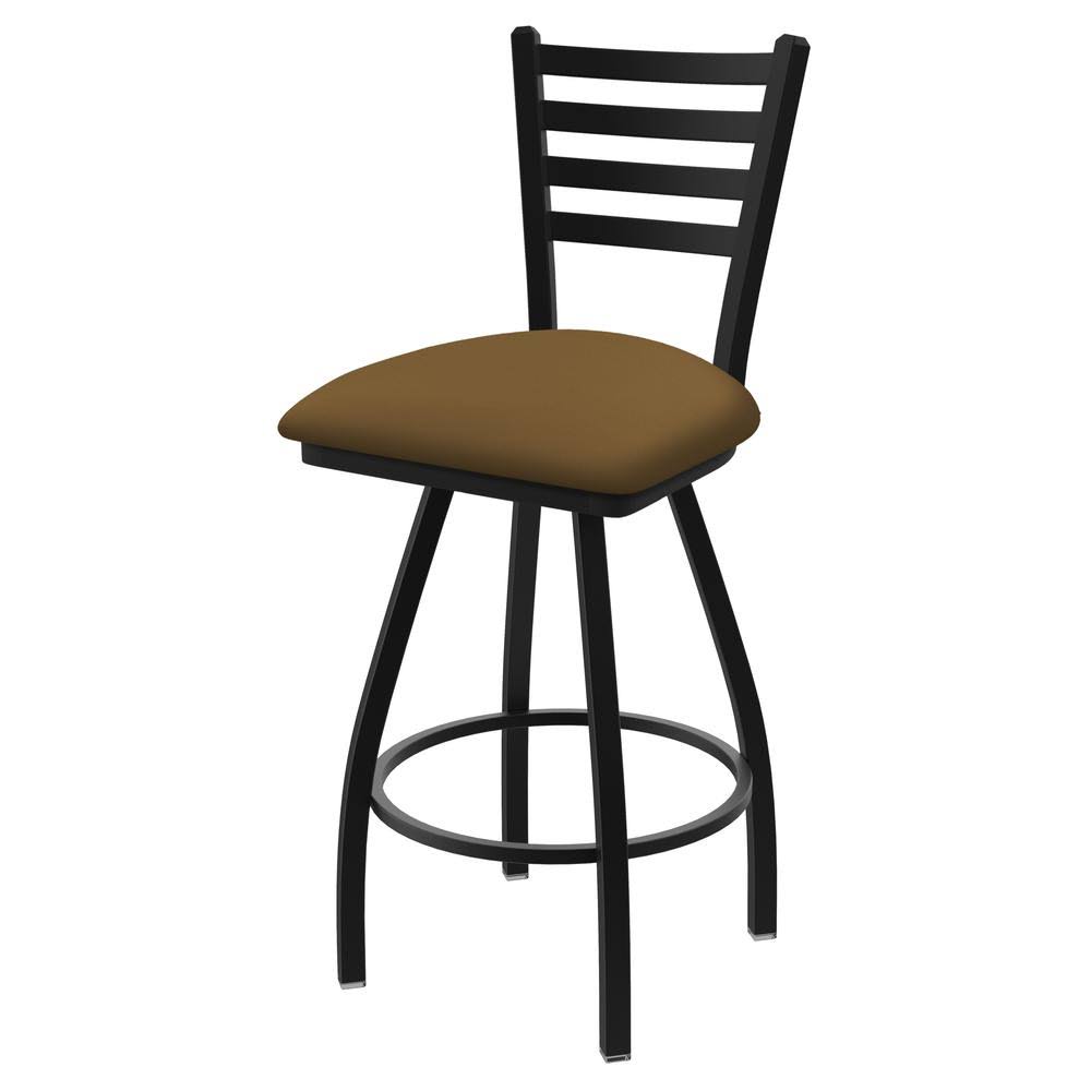 Swivel Counter Stool with Black Wrinkle Finish and Saddle Seat B5624