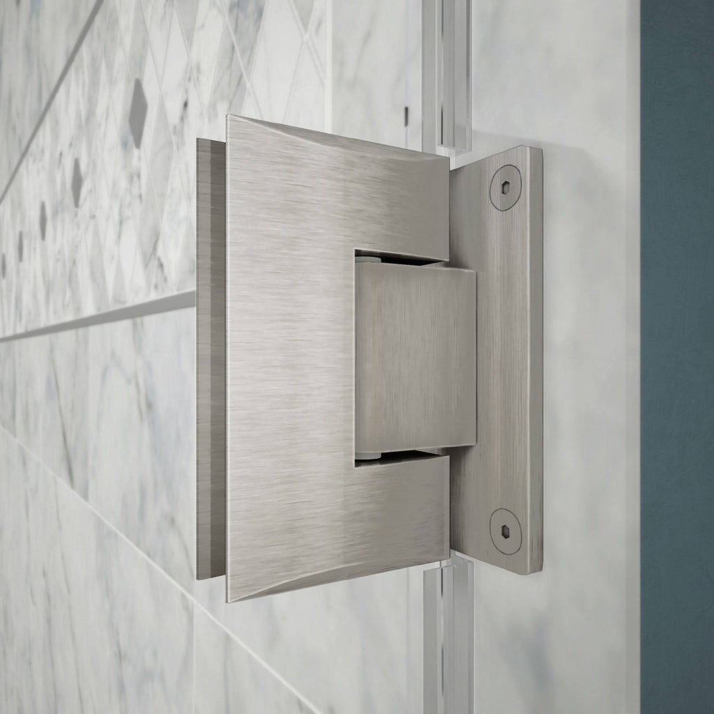Frameless Hinged Brushed Nickel Shower Door K89668