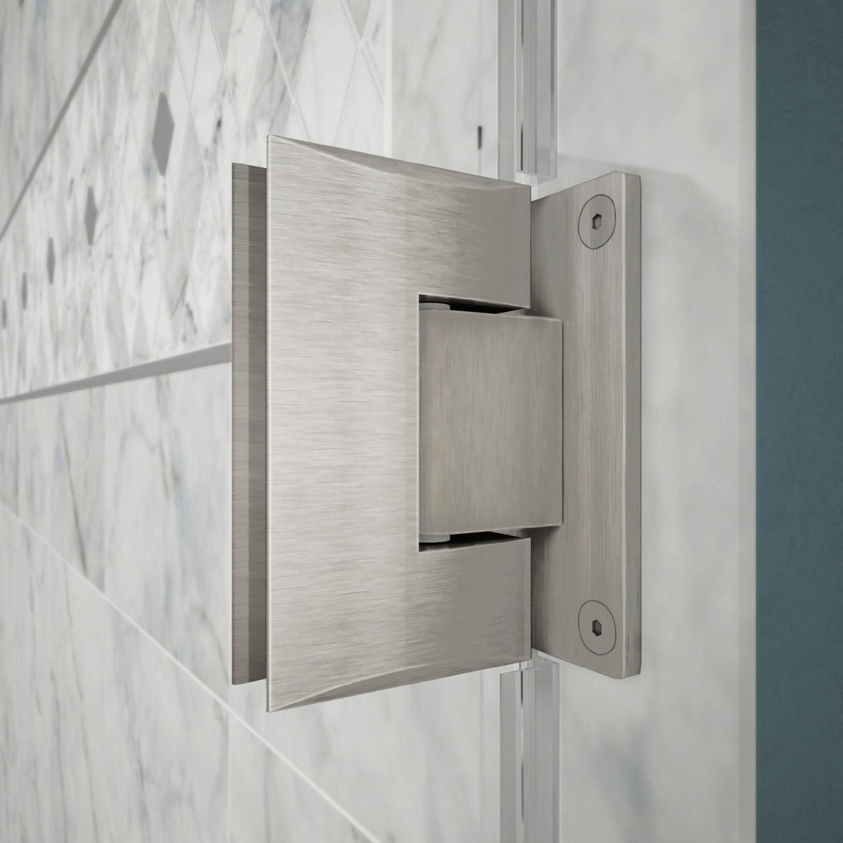 Frameless Hinged Brushed Nickel Shower Door K89668