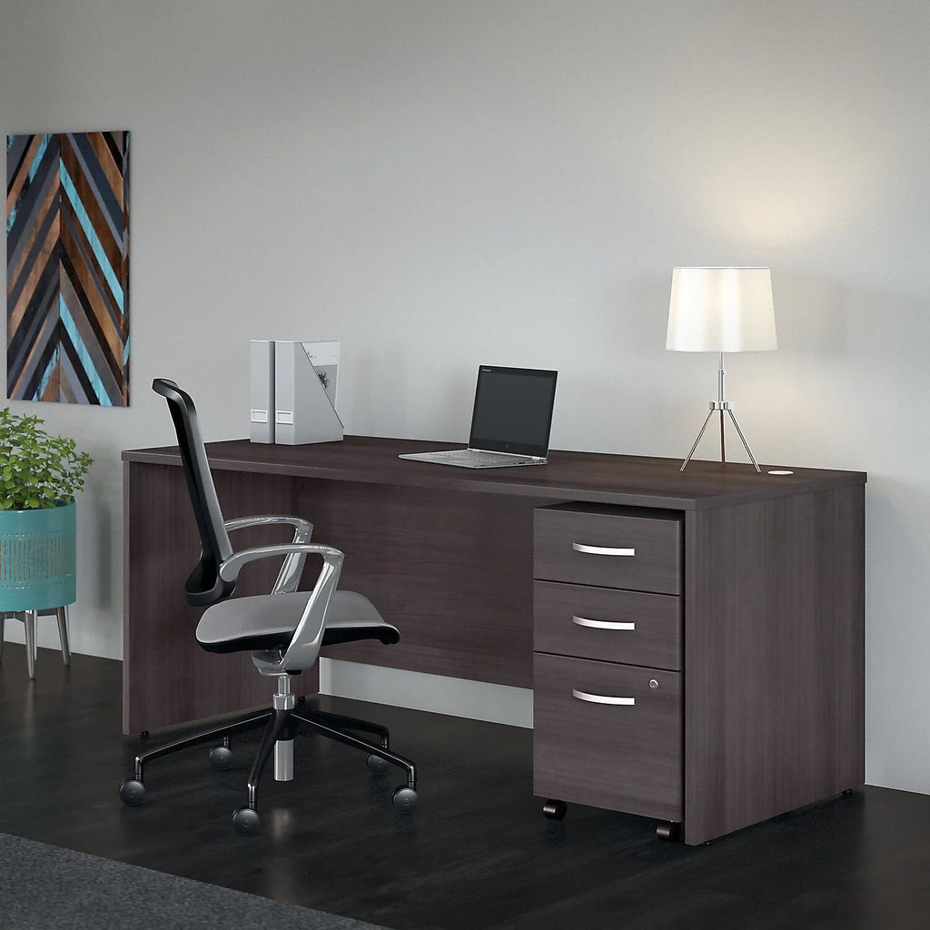72W x 30D Office Desk in Storm Gray Engineered Wood H66189