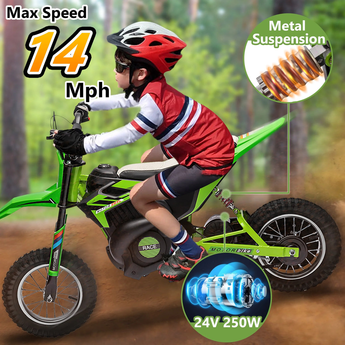24V Electric Ride on Motocross Bike C41240