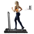 White Folding Electric Treadmill with LCD Display U579