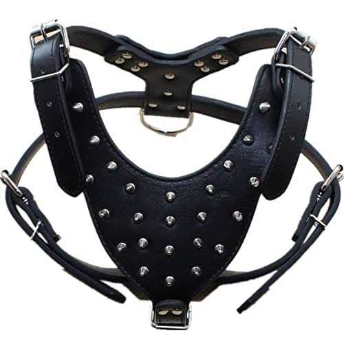 Leather Spiked Studded Dog Collars Harnesses Matching Set M890560
