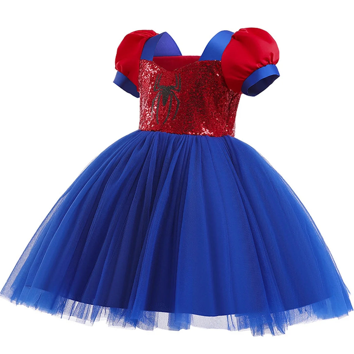 Girls Spiderman Cosplay Dress with Eyemask R6868